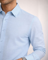 ZYBE Breeze Blue Linen Shirt