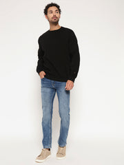 Solid Crew Neck Sweatshirt for Men