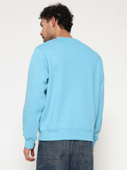 Solid Crew Neck Sweatshirt for Men
