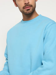 Solid Crew Neck Sweatshirt for Men