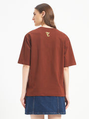 Oversized Essential T-Shirt For Women Cocoa Brown