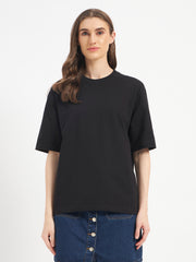 Oversized Essential T-Shirt For Women Washed Black