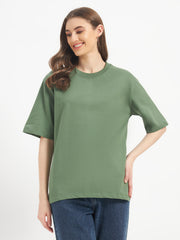 Oversized Essential T-Shirt For Women Sage Green
