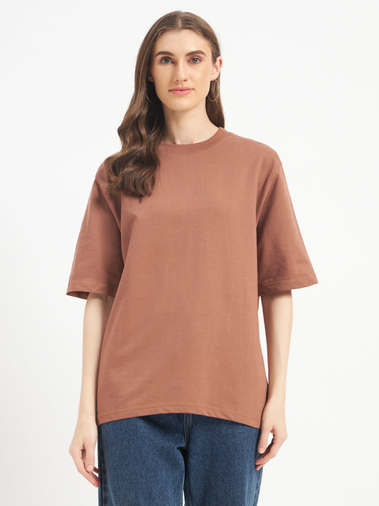 Oversized Essential T-Shirt For Women Rose Taupe