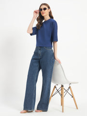 Oversized Essential T-Shirt For Women Cobalt Blue