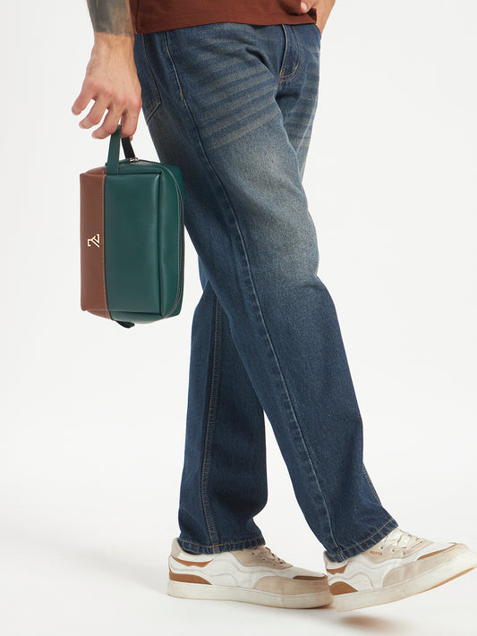 Zybe Signature Leather Pouch Green