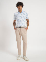 Sky Bloom Print Polo