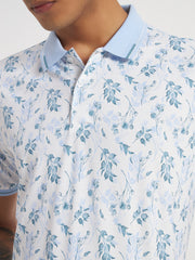Sky Bloom Print Polo
