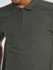 Zybe Sandstone Zip Polo