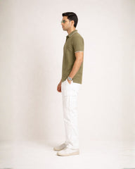 Zybe Olive Ridge Jacquard Polo