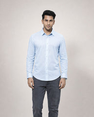 ZYBE Breeze Blue Linen Shirt