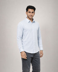 ZYBE Breeze Blue Linen Shirt