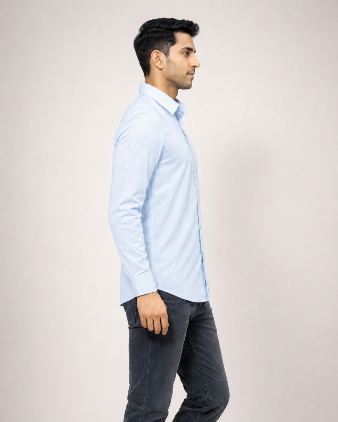 ZYBE Breeze Blue Linen Shirt