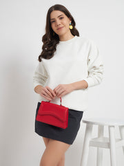 Solid Crew Neck Sweatshirt for Women