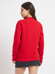 Solid Crew Neck Sweatshirt for Women