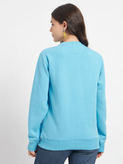 Solid Crew Neck Sweatshirt for Women