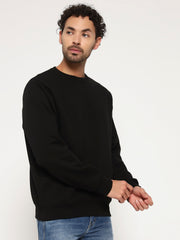 Solid Crew Neck Sweatshirt for Men