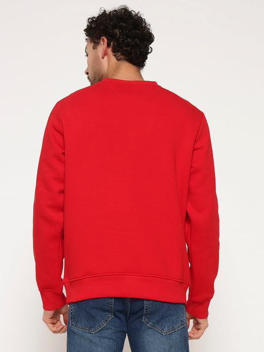 Solid Crew Neck Sweatshirt for Men