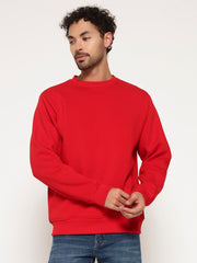 Solid Crew Neck Sweatshirt for Men