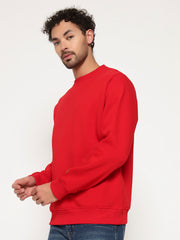 Solid Crew Neck Sweatshirt for Men