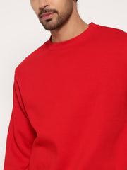 Solid Crew Neck Sweatshirt for Men