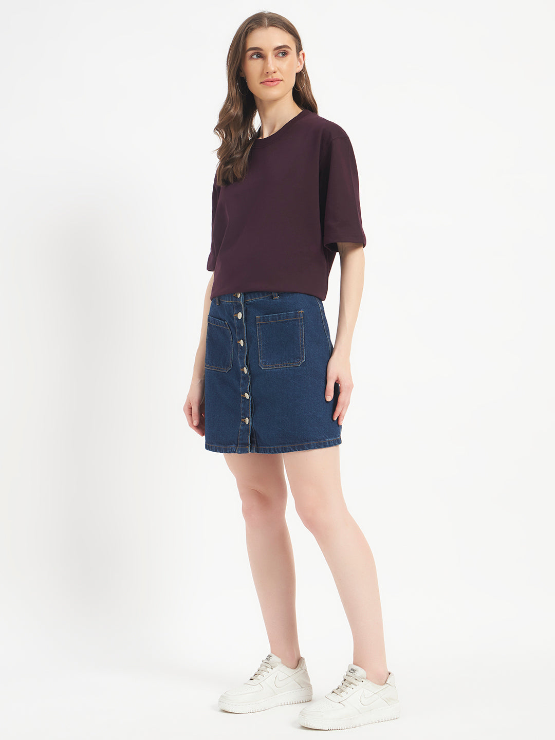 Oversized Essential T-Shirt For Women Dusty Purple