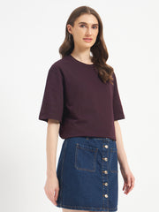 Oversized Essential T-Shirt For Women Dusty Purple