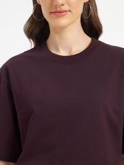 Oversized Essential T-Shirt For Women Dusty Purple
