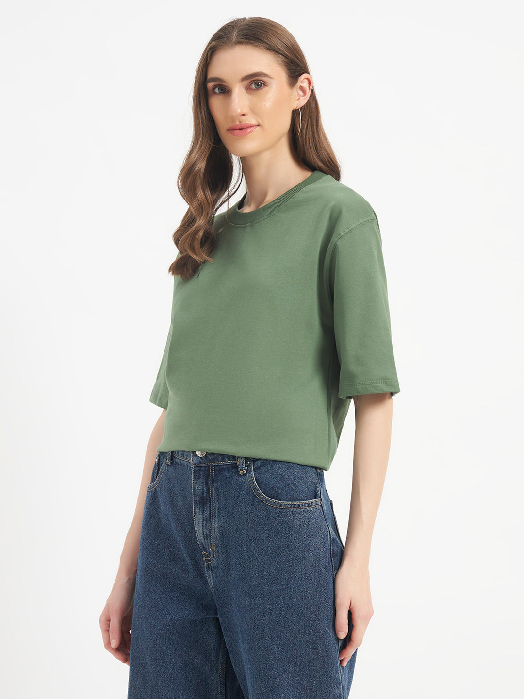 Oversized Essential T-Shirt For Women Sage Green
