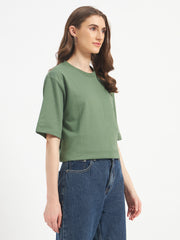 Oversized Essential T-Shirt For Women Sage Green
