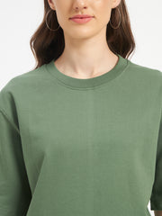 Oversized Essential T-Shirt For Women Sage Green