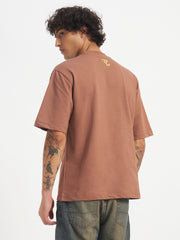 Oversized Essential T-Shirt For Men Rose Taupe