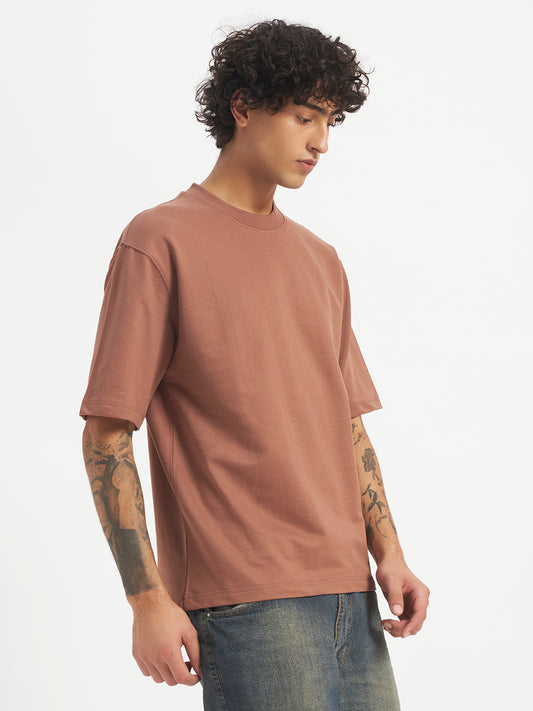 Oversized Essential T-Shirt For Men Rose Taupe