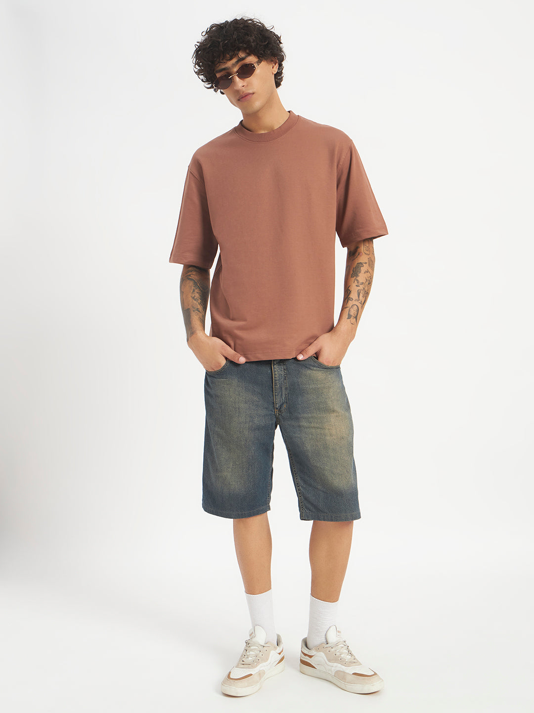 Oversized Essential T-Shirt For Men Rose Taupe