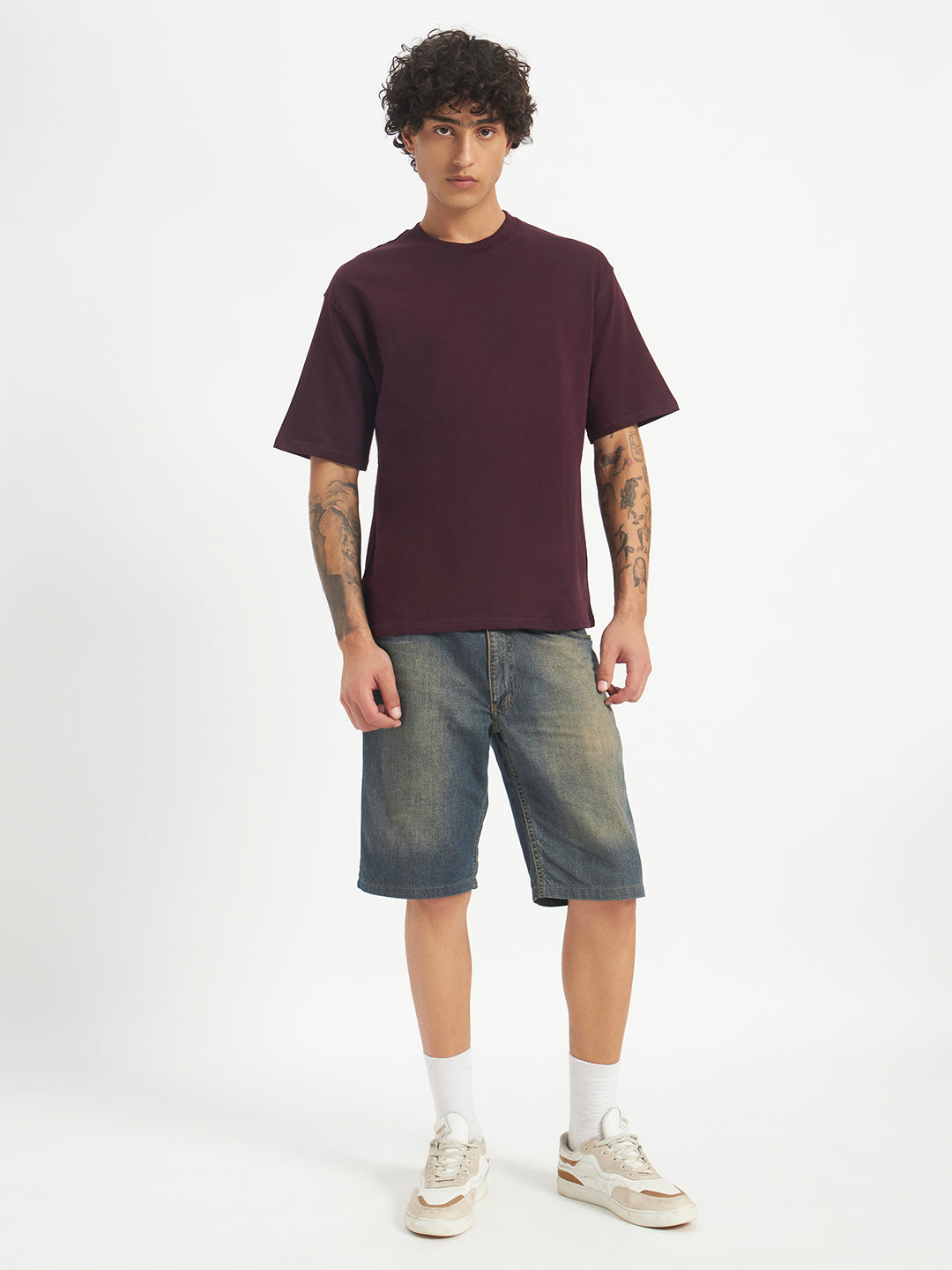 Oversized Essential T-Shirt For Men Dusty  Purple