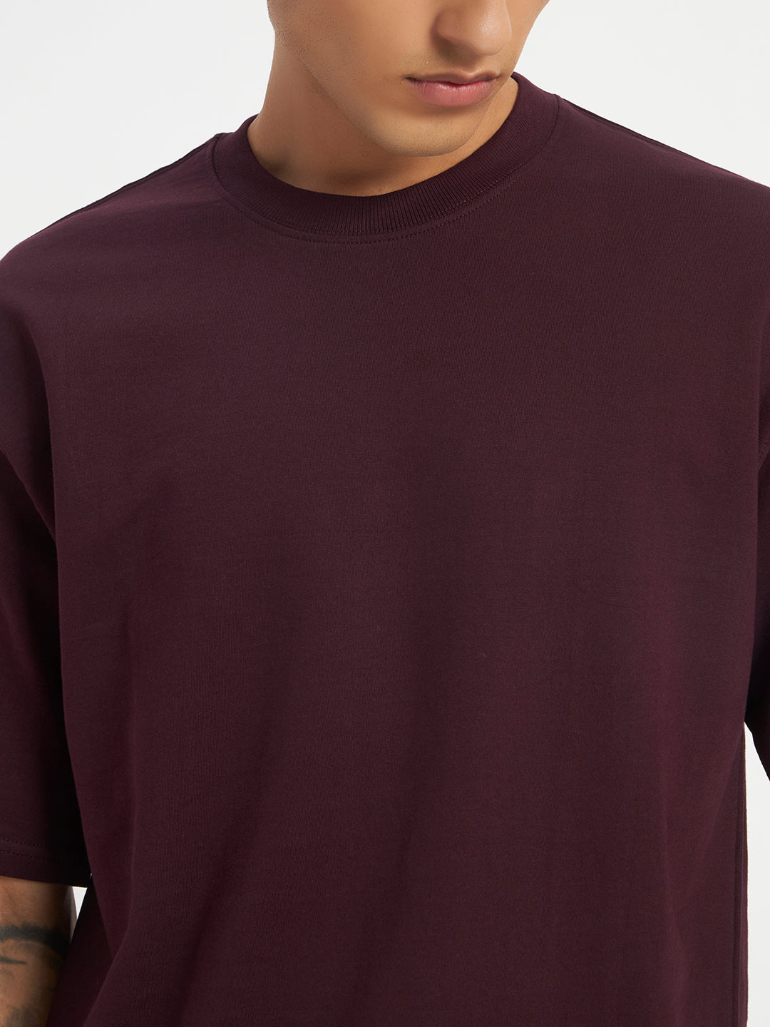 Oversized Essential T-Shirt For Men Dusty  Purple