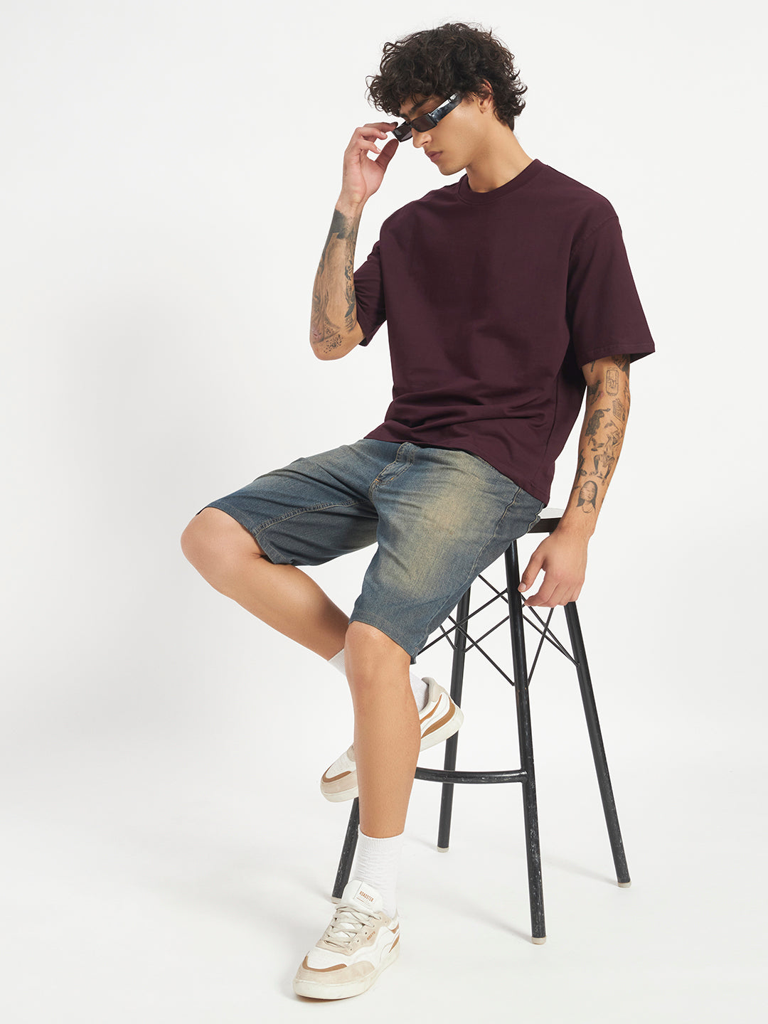Oversized Essential T-Shirt For Men Dusty  Purple
