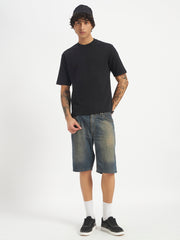 Oversized Essential T-Shirt For Men Washed Black