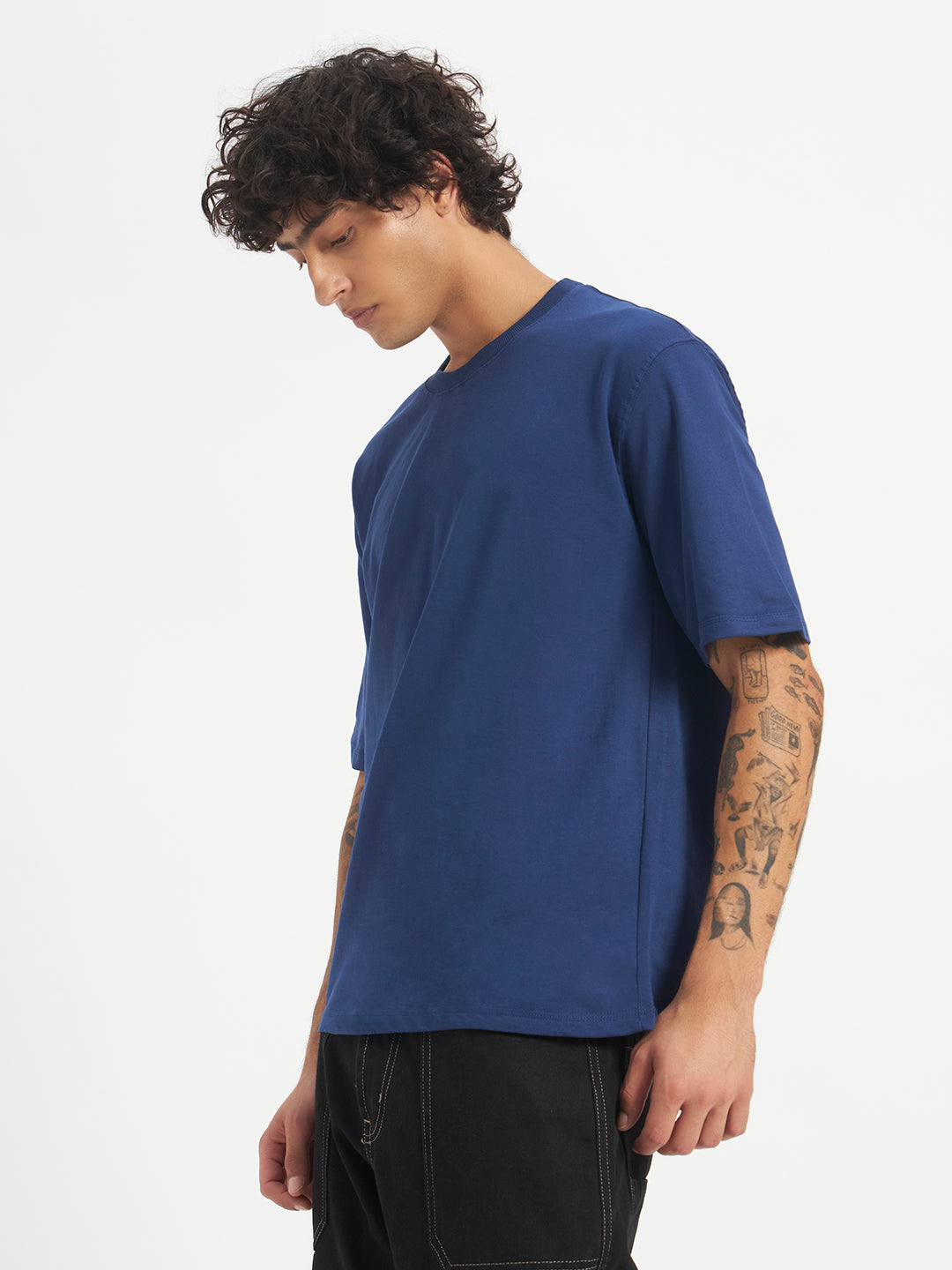 Oversized Essential T-Shirt For Men Cobalt Blue