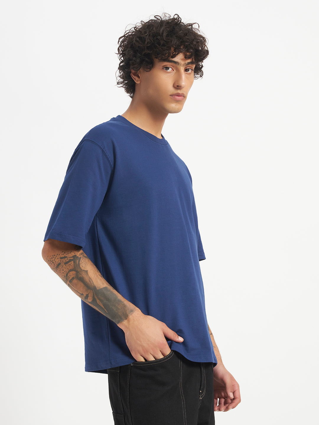 Oversized Essential T-Shirt For Men Cobalt Blue