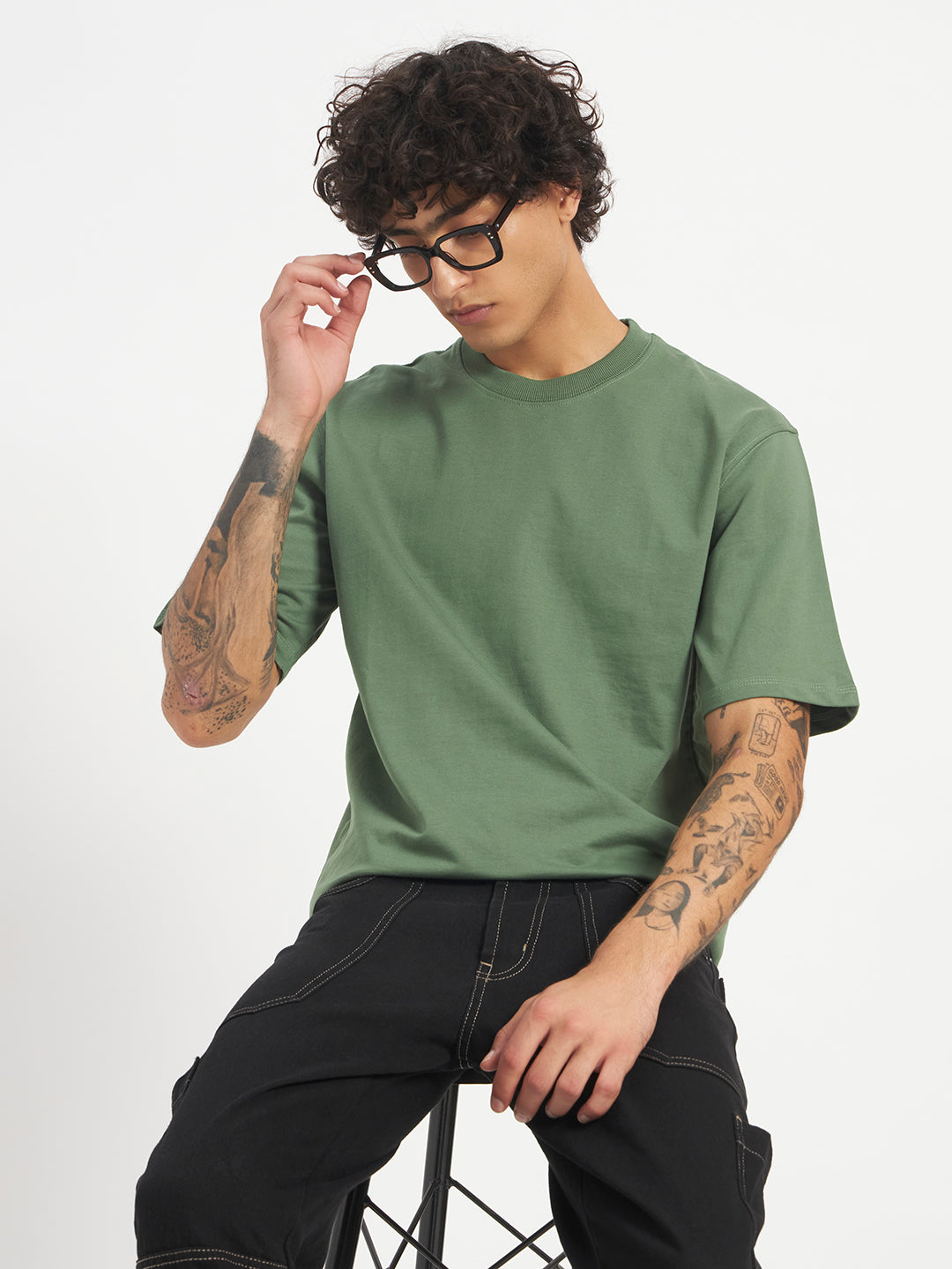Oversized Essential T-Shirt For Men Sage Green