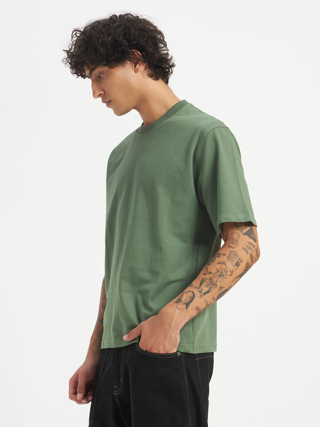 Oversized Essential T-Shirt For Men Sage Green