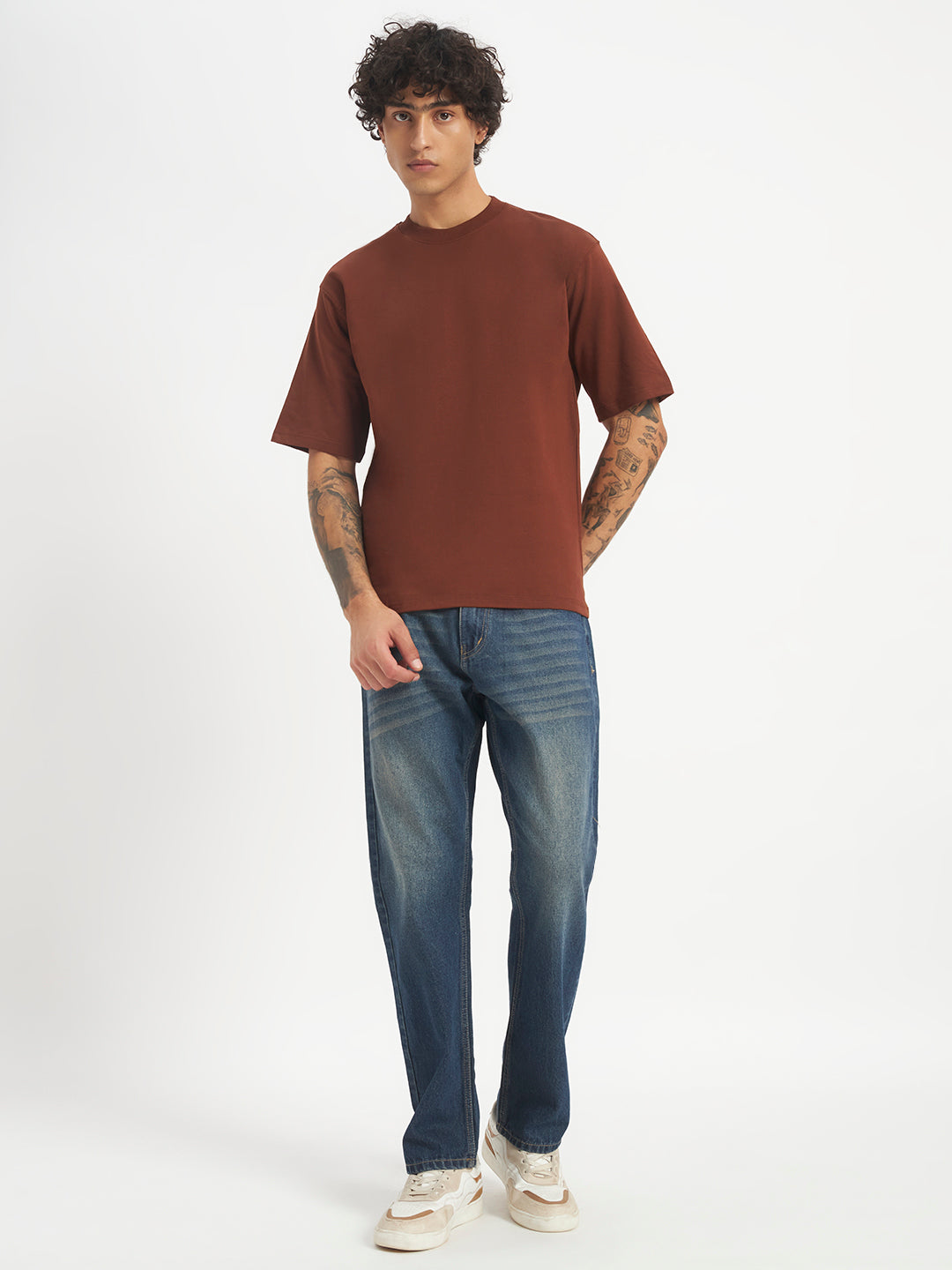 Oversized Essential T-Shirt For Men Cocoa Brown