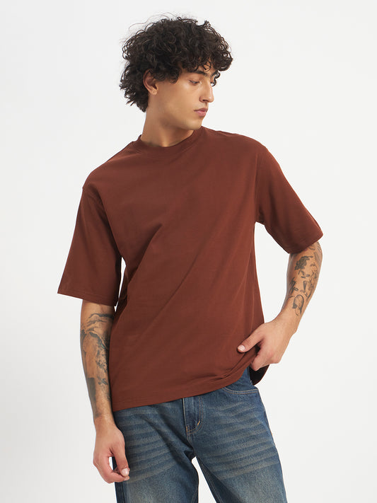 Oversized Essential T-Shirt For Men Cocoa Brown