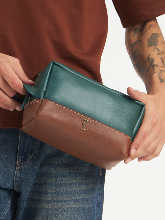 Zybe Signature Leather Pouch Green