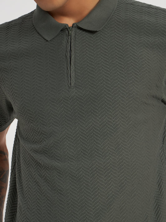 Zybe Sandstone Zip Polo