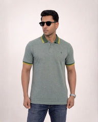 Zybe Green Crest Polo