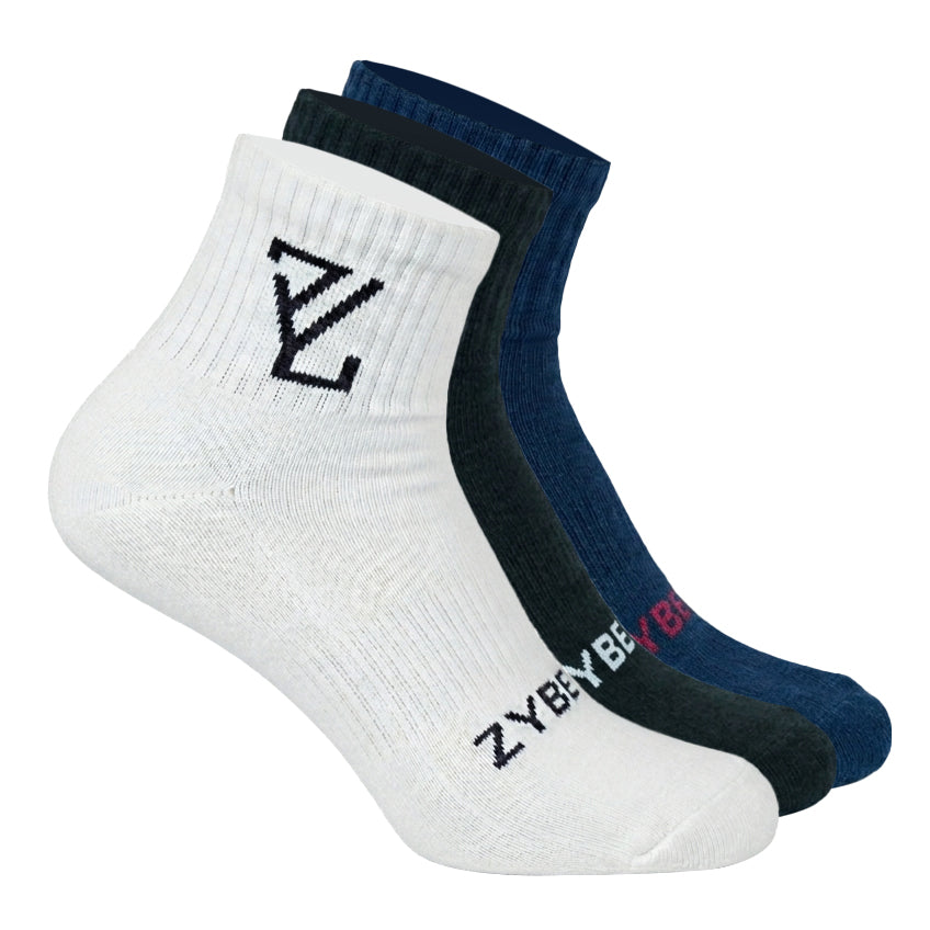 Zybe Ecosoft Athletic Socks Pack of 3 Pairs